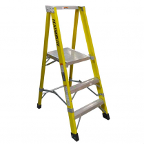 Fibreglass Enclosed 3 Step Plus Platform Ladder
