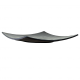 Square Melamine Plate 11.5 x 11.5  x 1.5" Black