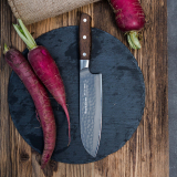 F.Dick DarkNitro Santoku Knife Oak 7"