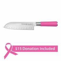 F.Dick Pink Spirit Santoku Knife Kullenschliff 7"