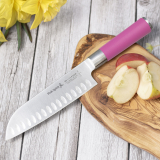 F.Dick Pink Spirit Santoku Knife Kullenschliff 7"