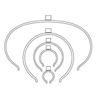 Dimeprint Sausage Clip Fastener 1.5" to 1.75" Clear