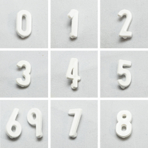 White Signage Numbers (25 per pack)