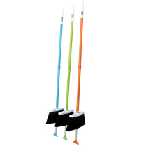 SweepEasy&reg; Broom with Deployable /Retractable Scraper, Case of 3