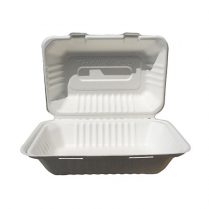 Emerald Tree-Free Compostable 8"X8"X3" Hinged Cont.