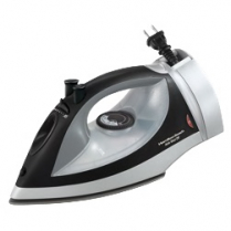 #14210R- HB Electric Iron Retractable Cord Blk/Slvr
