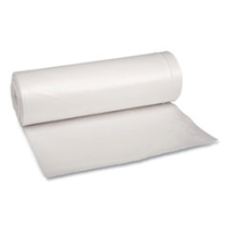 Recycled Polyethylene Liners, 60 gal, 1.75 mil, Clear, 10 roll