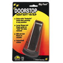 #MAS00920 Big Foot Doorstop,No Slip Rubber Wedge,Brown