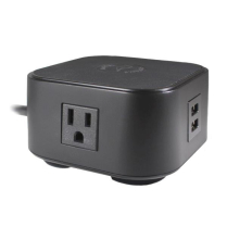 Quad Power Station; Wireless Charging, USB-A, 120V Black 10/CS
