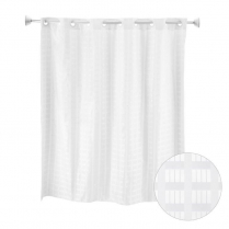 HookFree Shwr Crtn-71x74-Chkrd Ptrn, no win or snp lnr