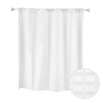 HookFree Shwr Crtn-71x77-Chkrd Ptrn, no win or snp lnr