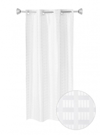 HookFree Shwr Crtn-42x74-Chkrd Ptrn, no win or snp lnr