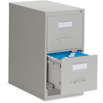 Global® Fileworks® 2600 Series Vertical File 2-Drawer Letter Grey