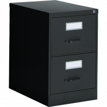 Global® Fileworks® 2600 Series Vertical File 2-Drawer Legal Black