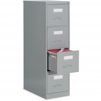Global® Fileworks® 2600 Series Vertical File 4-Drawer Letter Grey