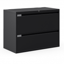 Global® Fileworks® 9300 Plus 2-Drawer Lateral File Cabinet Black