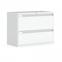 Global® Fileworks® 9300 Plus 2-Drawer Lateral File Cabinet Designer White