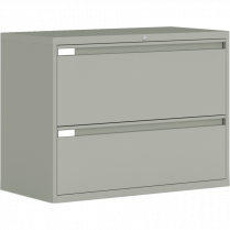 Global® Fileworks® 9300 Plus 2-Drawer Lateral File Cabinet Grey