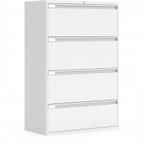 Global® Fileworks® 9300 Plus 4-Drawer Lateral File Cabinet Designer White