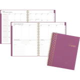 Cambridge® WorkStyle™ Balance Weekly/Monthly Planner 11" x 9" Bilingual Red Violet
