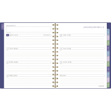 AT-A-GLANCE® Badge Geo Weekly/Monthly Planner 8-3/4" x 7-3/8" Bilingual Blue