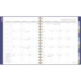 AT-A-GLANCE® Badge Geo Weekly/Monthly Planner 8-3/4" x 7-3/8" Bilingual Blue