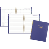 AT-A-GLANCE® Badge Geo Weekly/Monthly Planner 11" x 9" Bilingual Blue