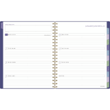 AT-A-GLANCE® Badge Geo Weekly/Monthly Planner 11" x 9" Bilingual Blue