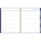 AT-A-GLANCE® Badge Geo Weekly/Monthly Planner 11" x 9" Bilingual Blue