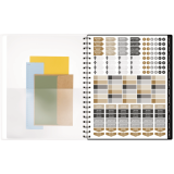 Cambridge®Adorn Weekly/Monthly Planner Bilingual 9" x 11" Black/White/Brown
