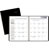 AT-A-GLANCE® Monthly Wire Bound Diary 8-3/4" x 6-7/8" Bilingual Black