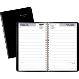 AT-A-GLANCE® Daily Appointment Book Wire Bound 8" x 4-7/8" Bilingual Black