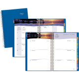 Mead® Tropical Weekly Poly Fashion Planner 5-7/8" x 8-1/4" Bilingual Assorted Blue