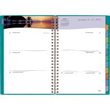 Mead® Tropical Weekly Poly Fashion Planner 5-7/8" x 8-1/4" Bilingual Assorted Blue