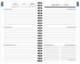 Mead® Upper Class® Weekly/Monthly Student Planner 8-5/16" x 5-3/8" Bilingual Assorted Colours