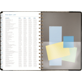 AT-A-GLANCE® Signature Collection Weekly/Monthly Planner 11" x 8-3/4" English Black/Grey