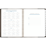 AT-A-GLANCE® Signature Collection Weekly/Monthly Planner 11-1/4" x 9" English Black/Grey