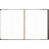 AT-A-GLANCE® Signature Collection Weekly/Monthly Planner 11-1/4" x 9" English Black/Grey