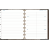 AT-A-GLANCE® Signature Collection Weekly/Monthly Planner 11-1/4" x 9" English Black/Grey