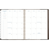 AT-A-GLANCE® Signature Collection Weekly/Monthly Planner 11-1/4" x 9" English Black/Grey