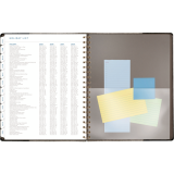 AT-A-GLANCE® Signature Collection Weekly/Monthly Planner 11-1/4" x 9" English Black/Grey