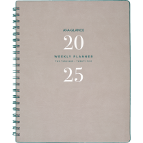 AT-A-GLANCE® Signature Collection Weekly/Monthly Planner 11" x 8-3/4" English Grey