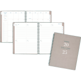 AT-A-GLANCE® Signature Collection Weekly/Monthly Planner 11" x 8-3/4" English Grey