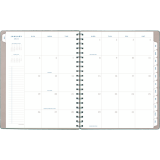 AT-A-GLANCE® Signature Collection Weekly/Monthly Planner 11" x 8-3/4" English Grey