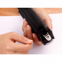 Bostitch® InPower™ Spring-Powered Antimicrobial Premium Desktop Stapler Full Strip 28 Sheet Black and Silver