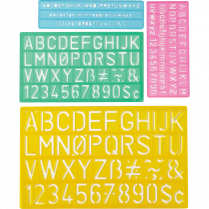 C-Thru® Letter and Number Template 4/pkg