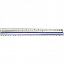 Westcott® Magnifying Ruler 15" Clear with Blue strip