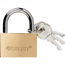 Westcott® Key Lock with 2 Keys Brass