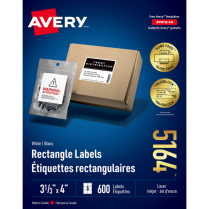 Avery® TrueBlock™ Shipping Labels 3-1/3" x 4" Laser/Inkjet 600/box