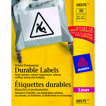 Avery® TrueBlock™ Durable Labels Permanent 8-1/2" x 11" Laser 50/pkg